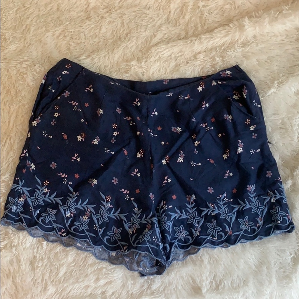 Miami Embroidered Flower Shorts